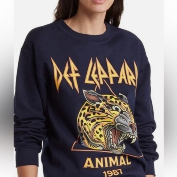 303. Def Leppard Pyromania 1987 United States Tour Crewneck Sweatshirt Size L - Picture 1 of 7